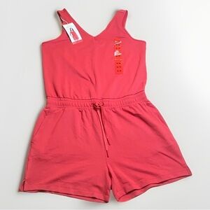 NWT Lole Women's Coral Pink Red Soft Stretch Romper sz M
